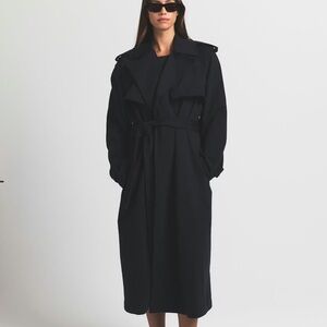 SKIMS Oversized boyfriend Black Trench Coat